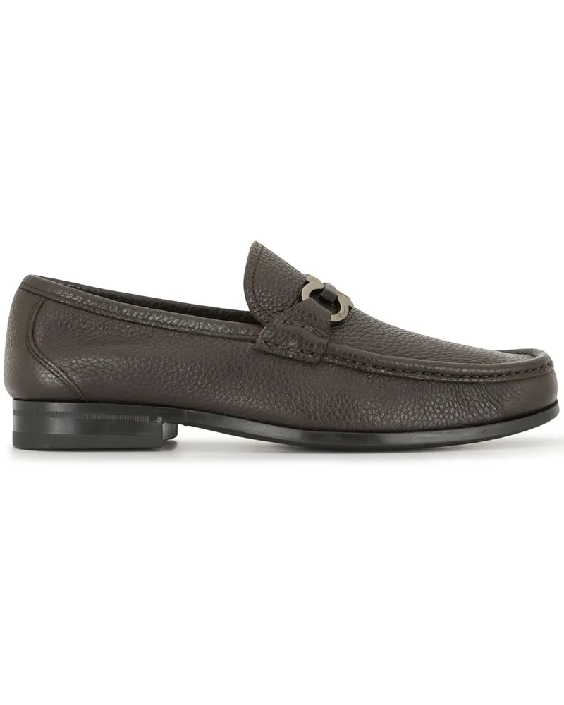 Ferragamo Mokassins mit Gancini-Detail - Braun Braun