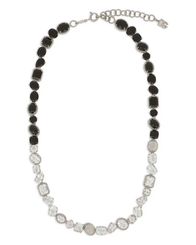 Dolce & Gabbana 18kt Anna Weißgoldhalskette mit Topas und Spinell - Schwarz Schwarz