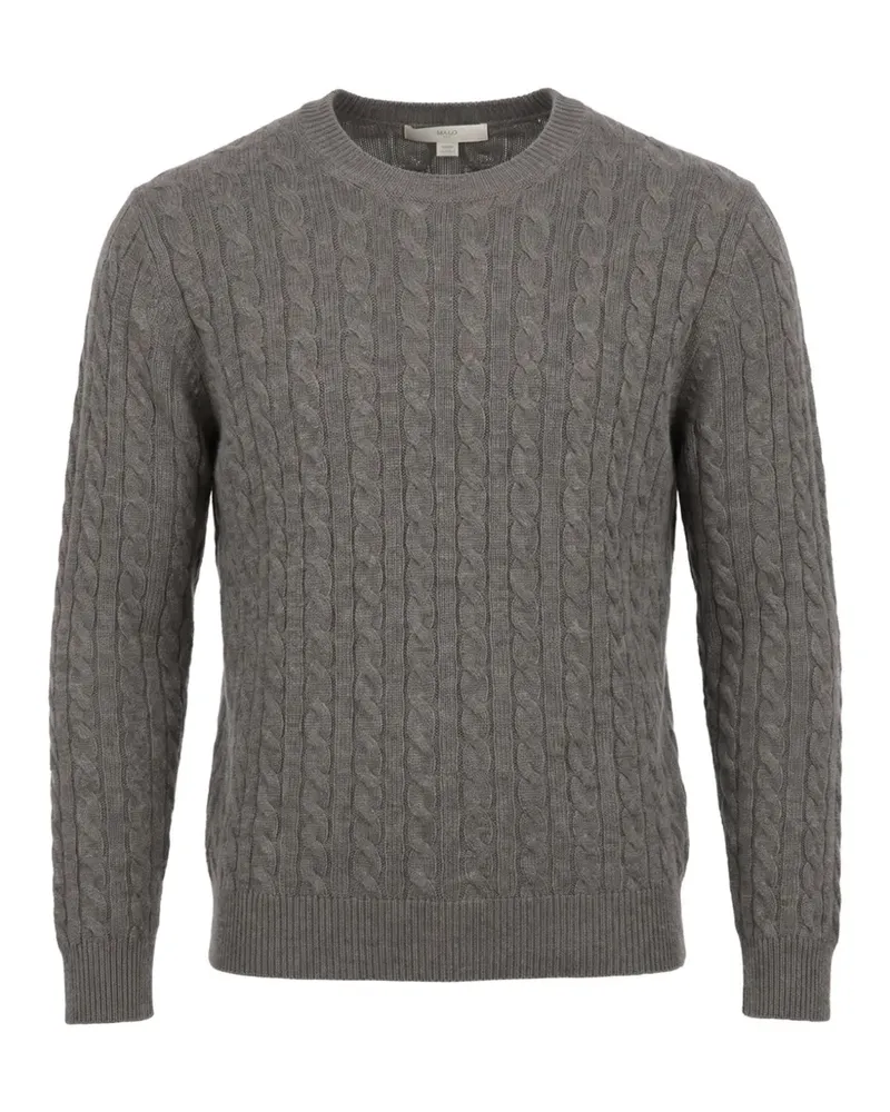 Malo Pullover mit Zopfmuster - Grau Grau