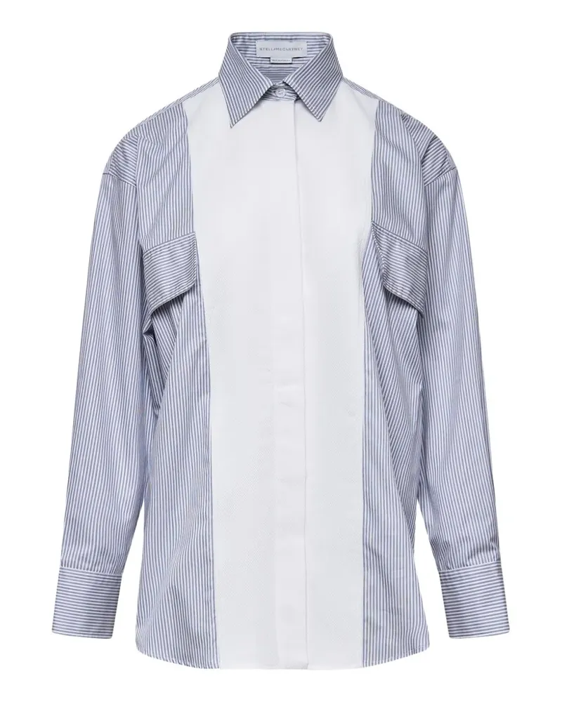 Stella McCartney striped panelled shirt - Weiß Weiß