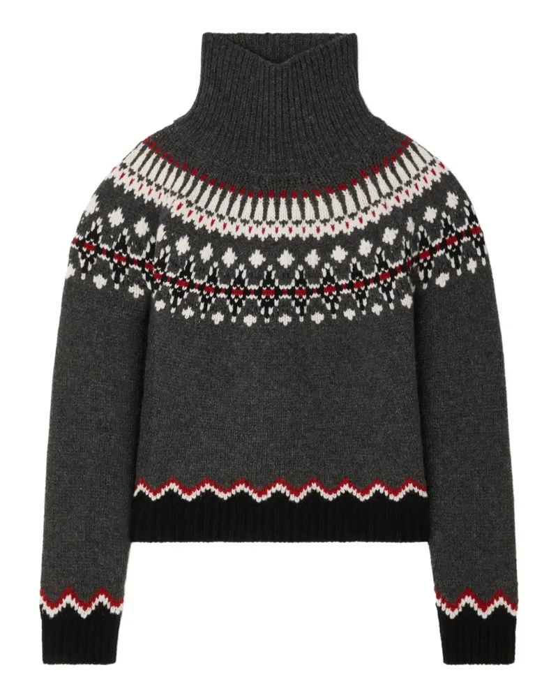Alanui Sweet Winter Rollkragenpullover mit Fair-Isle-Muster - Grau Grau