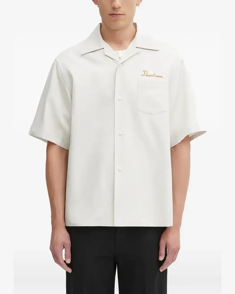 Visvim Keesey SP pocket embroidered shirt - Weiß Weiß