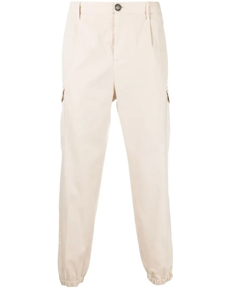 Brunello Cucinelli Straight-Leg-Hose mit Bügelfalten - Nude Nude