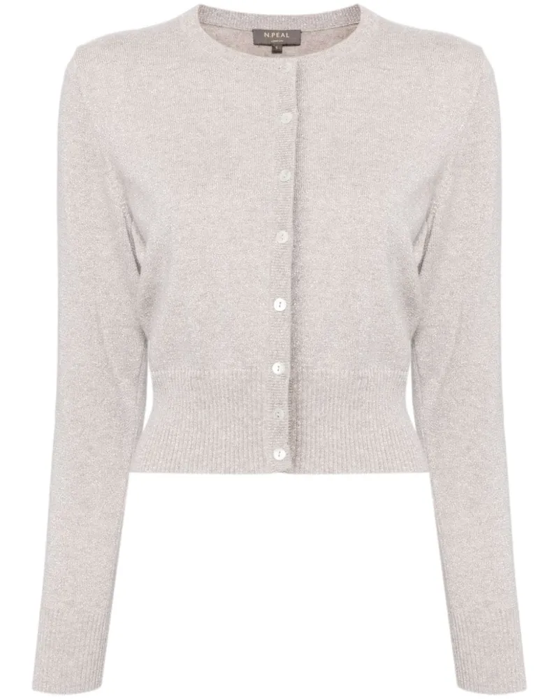 N.Peal Cardigan mit rundem Ausschnitt - Nude Nude
