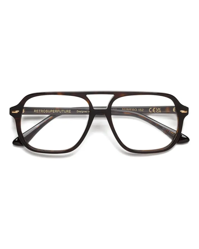 RETROSUPERFUTURE Klassische Pilotenbrille - Braun Braun