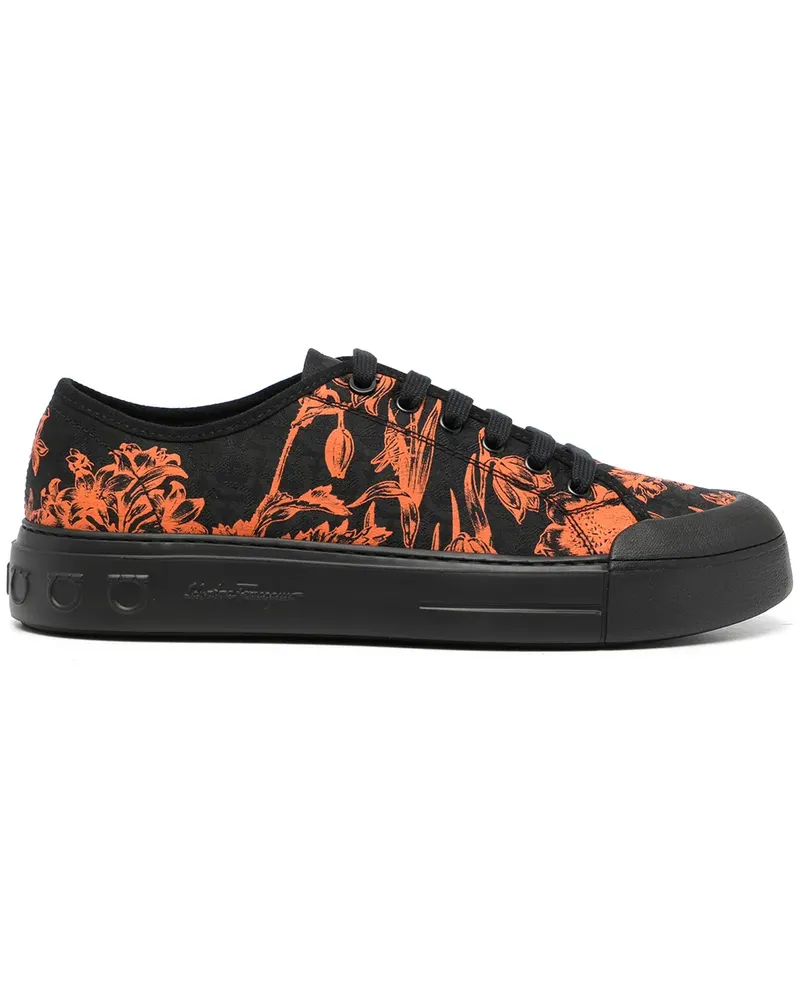 Ferragamo Gemusterte Sneakers - Orange Orange