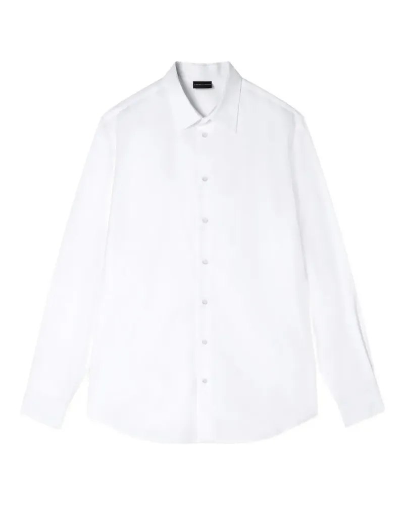 Emporio Armani Hemd mit Knopfleiste - Weiß Weiß