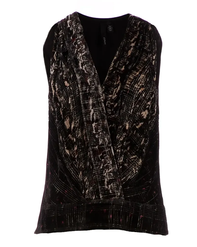 Edun textured velvet sleeveless blouse - Schwarz Schwarz