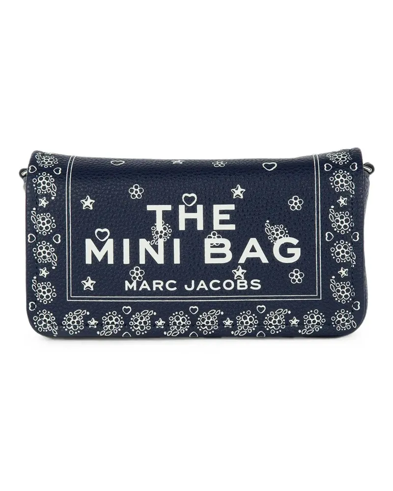 Marc Jacobs The Mini Bag bandana-print leather shoulder bag - Blau Blau