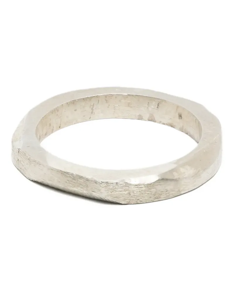 PAURA Ara Anello hammered-effect ring - Silber Silber