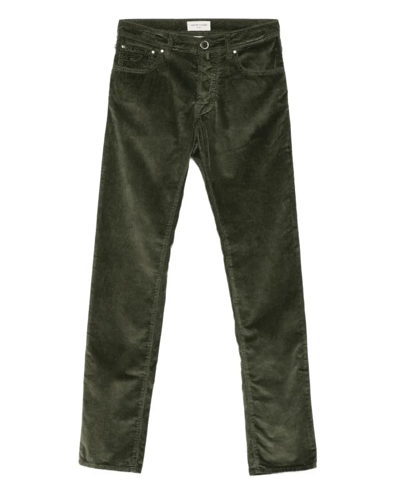 Jacob Cohën Straight-Leg-Hose aus Cord - Grün Grün