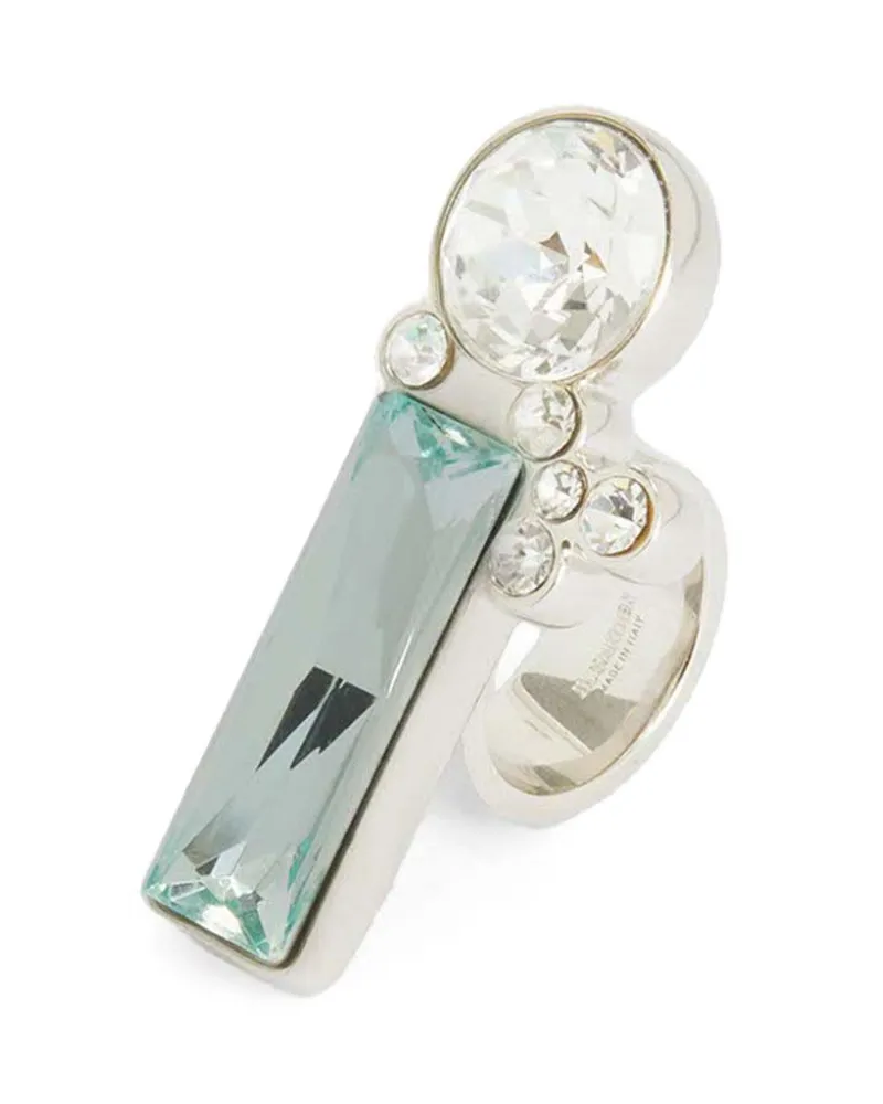 Jil Sander Ring mit Kristallen - Silber Silber
