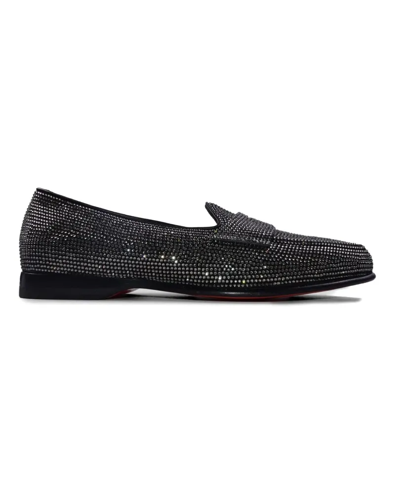 Santoni stud-embellished leather loafers - Schwarz Schwarz