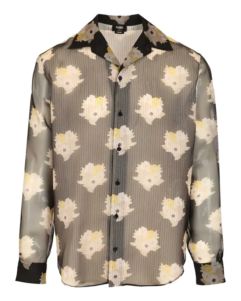 Fendi Bouquet floral-print shirt - Schwarz Schwarz