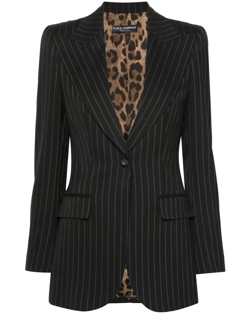 Dolce & Gabbana Sakko mit Nadelstreifen - Schwarz Schwarz