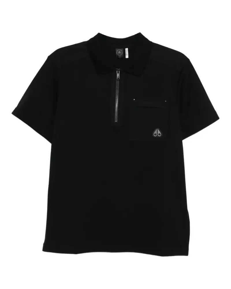 Moose Knuckles Poloshirt mit Reißverschluss - Schwarz Schwarz