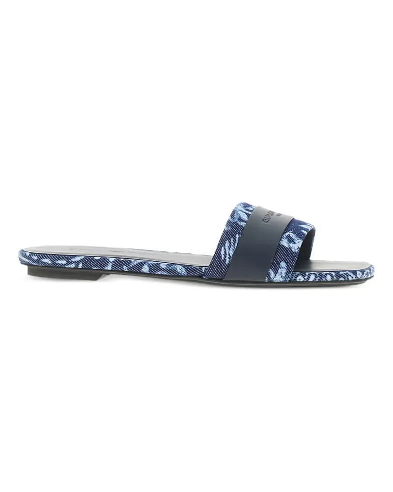 Emporio Armani Sandalen mit Bandana-Print - Blau Blau