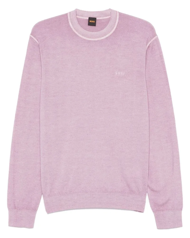 HUGO BOSS Pullover mit Logo-Stickerei - Violett Violett