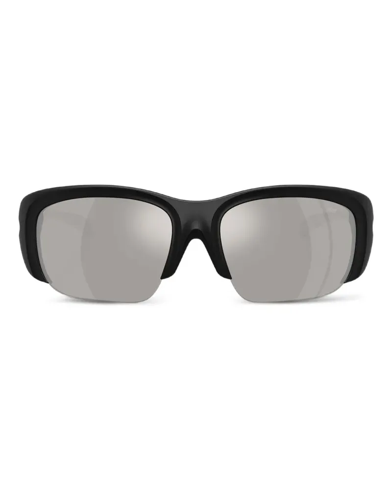 Diesel cut-out rectangular-frame sunglasses - Schwarz Schwarz