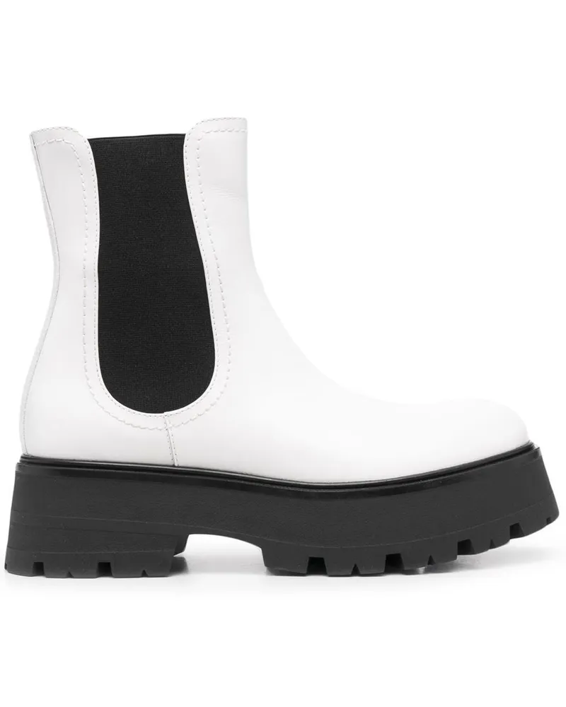 Alexander McQueen Stiefel mit dicker Sohle - Weiß Weiß