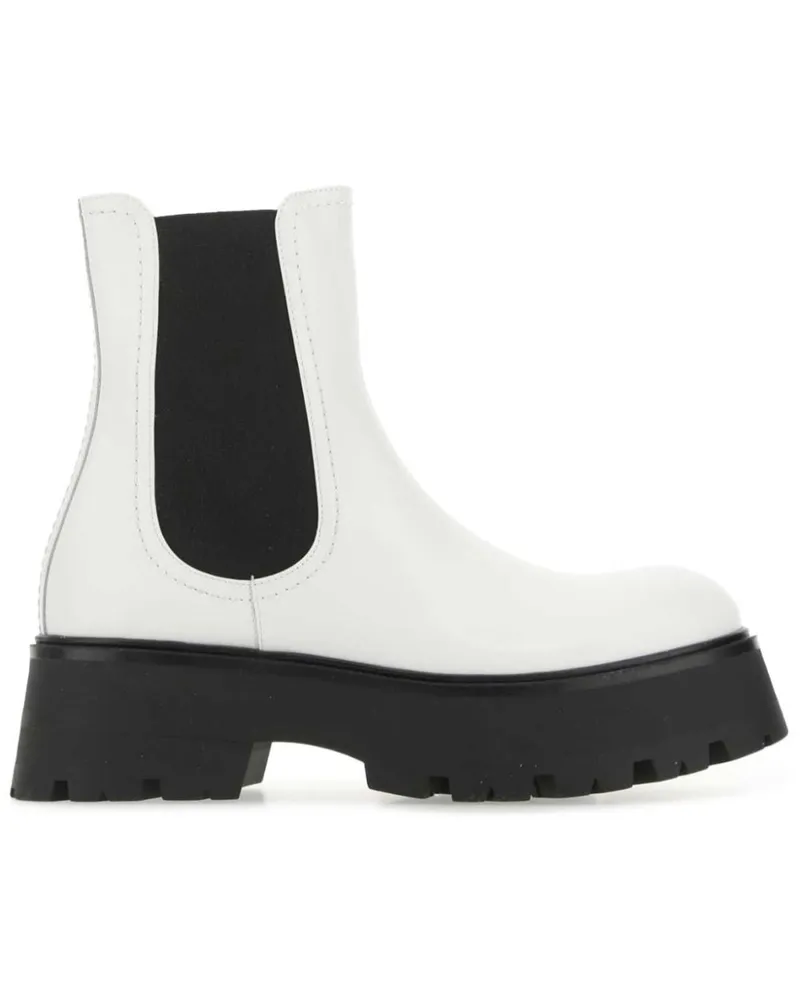Alexander McQueen Stiefel mit dicker Sohle - Weiß Weiß