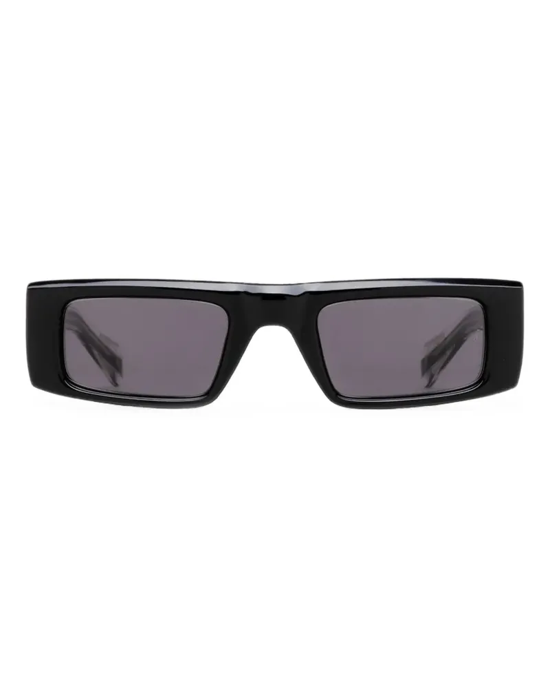 Jacques Marie Mage Rimbaud Sonnenbrille mit eckigem Gestell - Schwarz Schwarz
