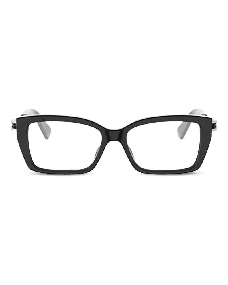 Bulgari rectangle-frame glasses - Schwarz Schwarz
