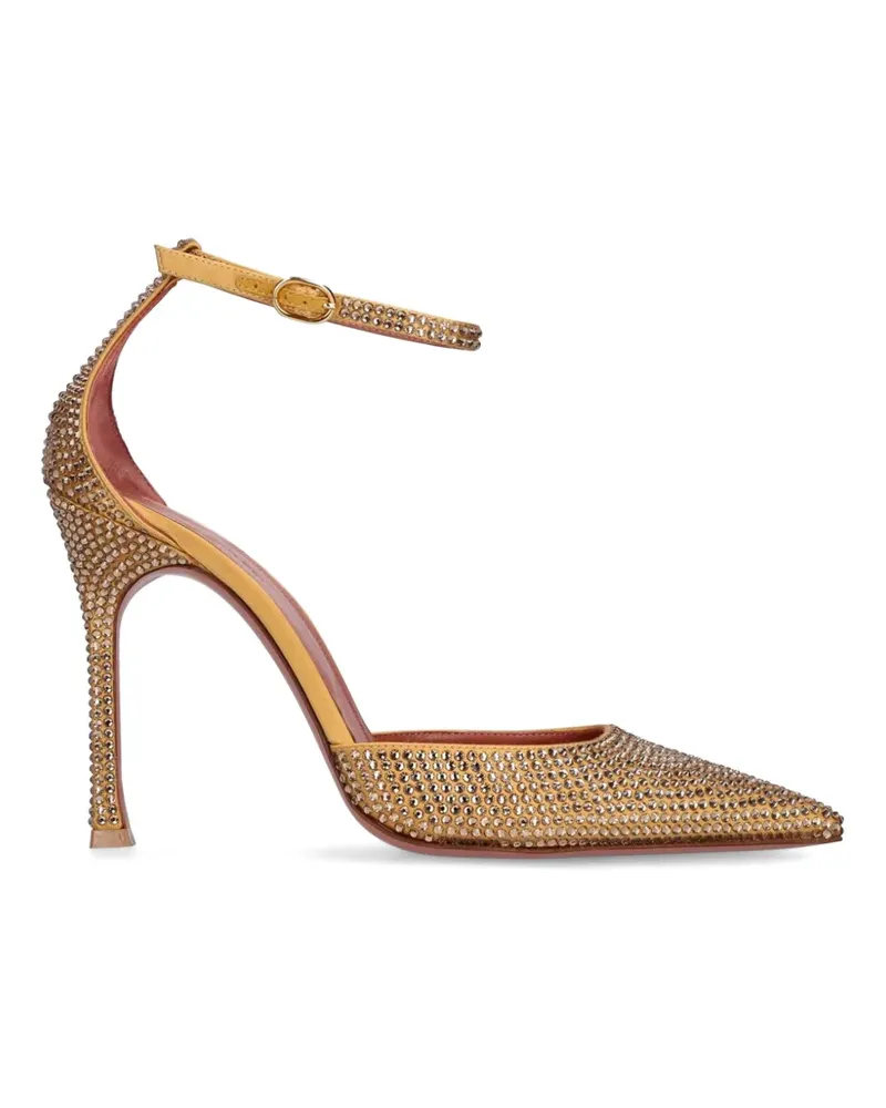 Amina Muaddi Pumps mit Kristallen - Gold Gold
