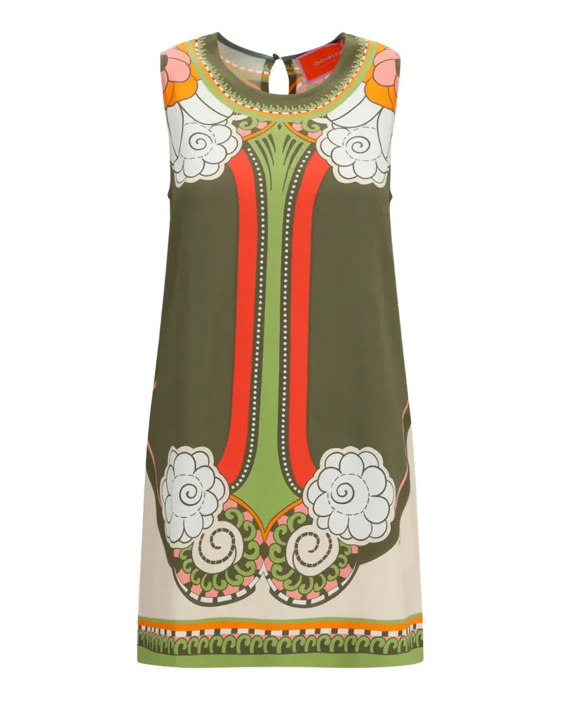 La DoubleJ Minikleid mit Ambrosia-Print - Grün Grün