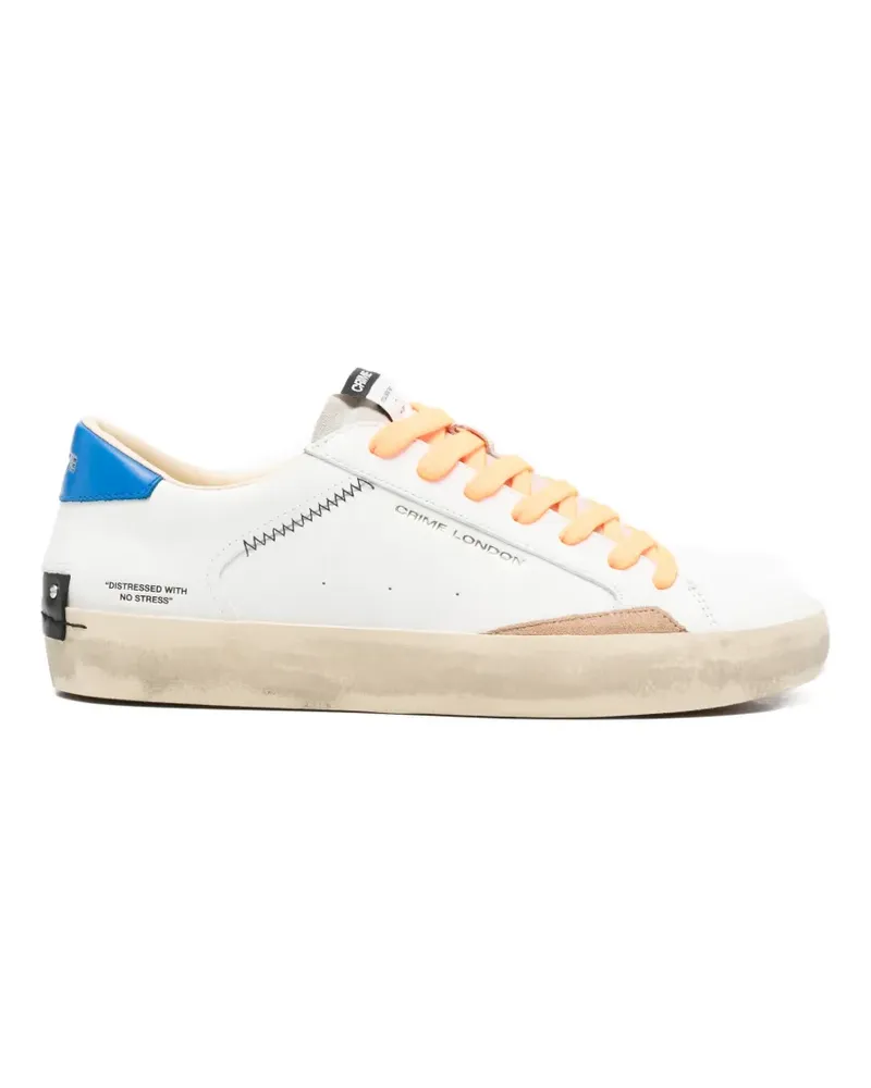 Crime Distressed City Blue laced sneakers - Weiß Weiß