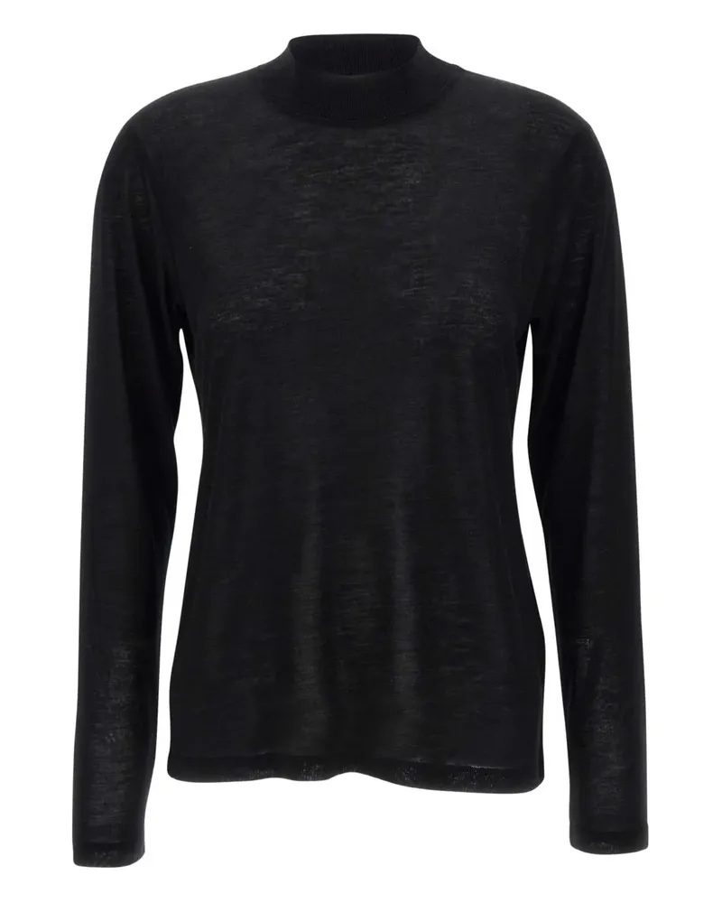 Filippa K T-Shirt mit Stehkragen - Schwarz Schwarz