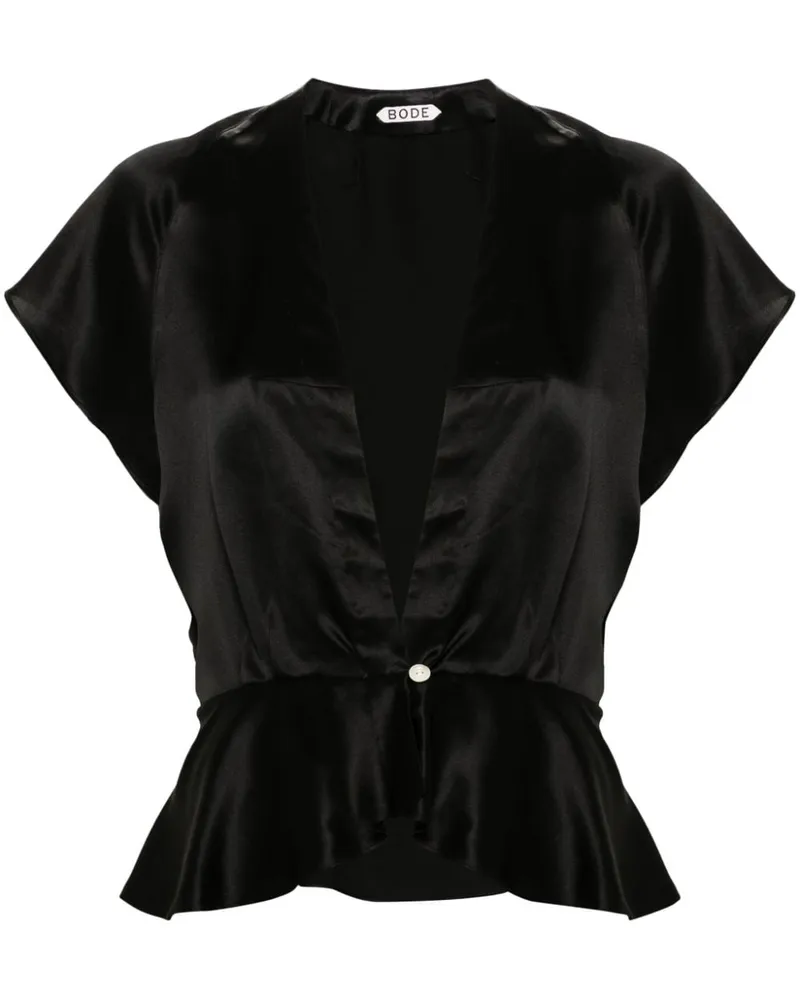 BODE Freya Seidenbluse - Schwarz Schwarz