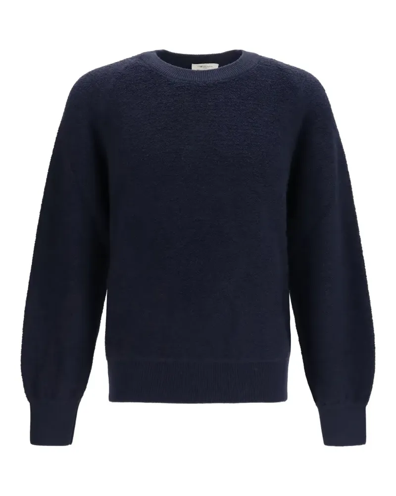 Piacenza Cashmere Pullover mit geripptem Besatz - Blau Blau