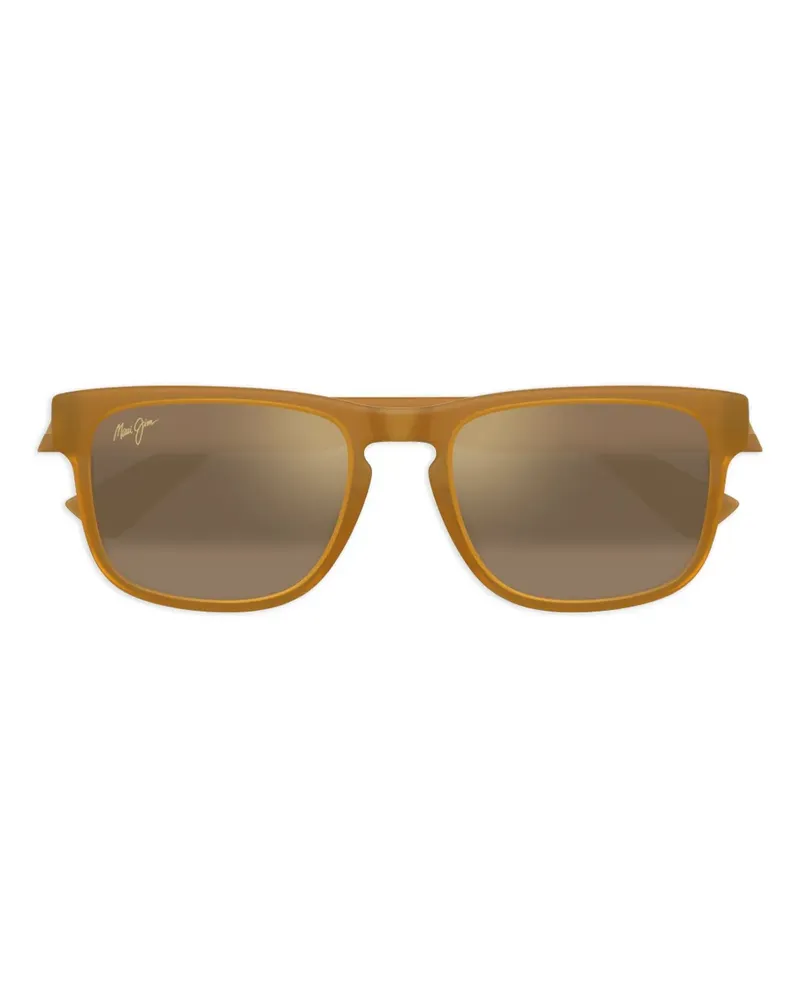 Maui Jim Sonnenbrille mit eckigem Gestell - Braun Braun