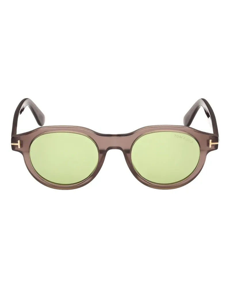 Tom Ford Nika-02 Sonnenbrille mit rundem Gestell - Braun Braun