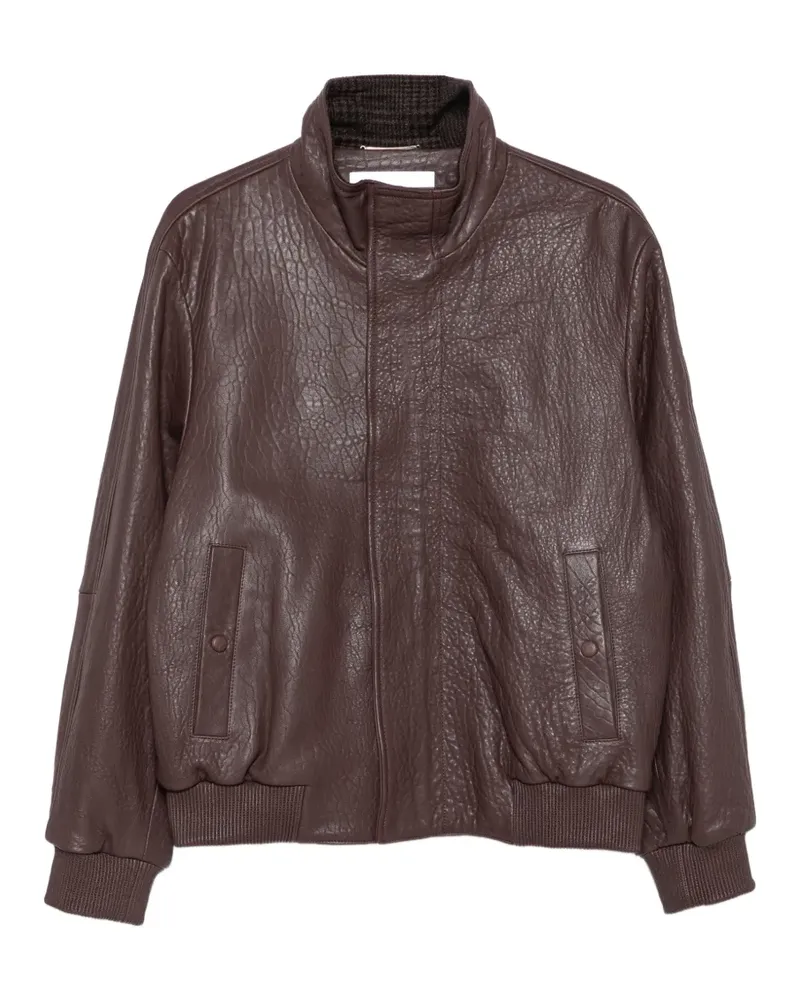 LARDINI Lederjacke mit Reißverschluss - Rot Rot