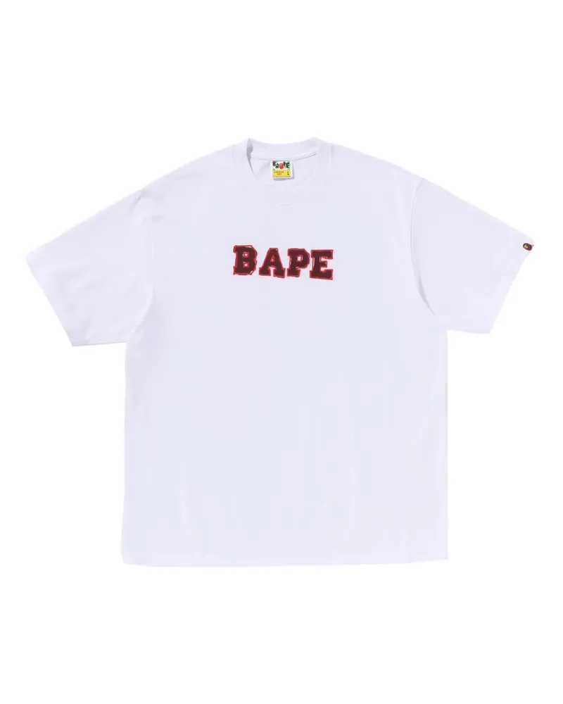 BAPE logo-print cotton T-shirt - Weiß Weiß