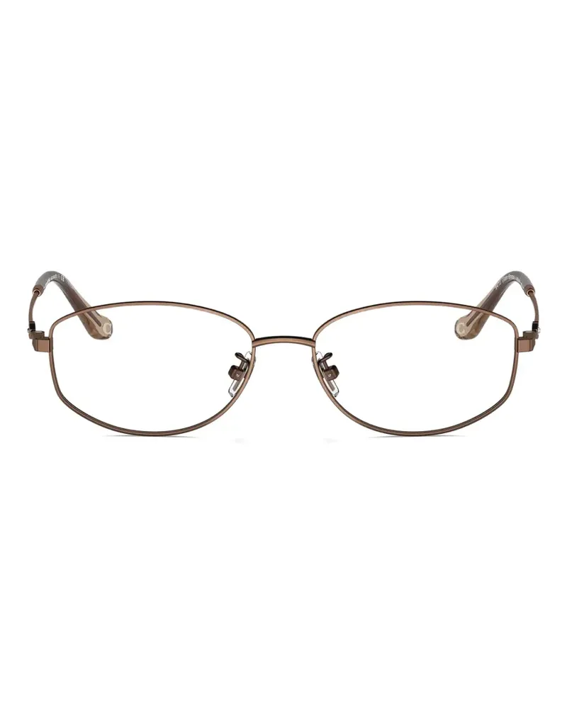 Coach titanium geometric-frame glasses - Braun Braun