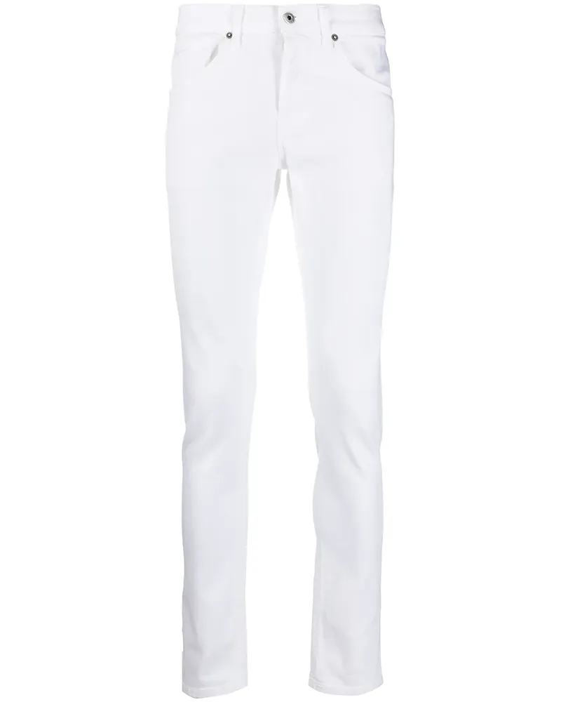 Dondup Cropped-Skinny-Jeans - Weiß Weiß
