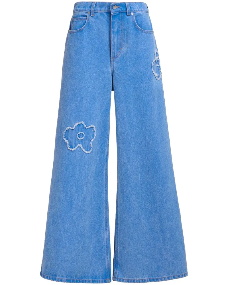 Marni Jeans mit weitem Bein - Blau Blau