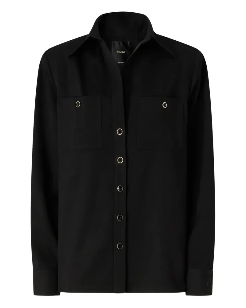 Pinko Hemd mit Brusttasche - Schwarz Schwarz