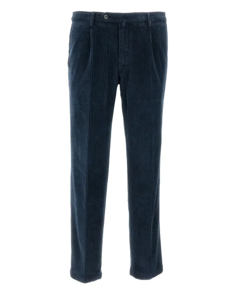Briglia 1949 ribbed flap-pocket trousers - Blau Blau