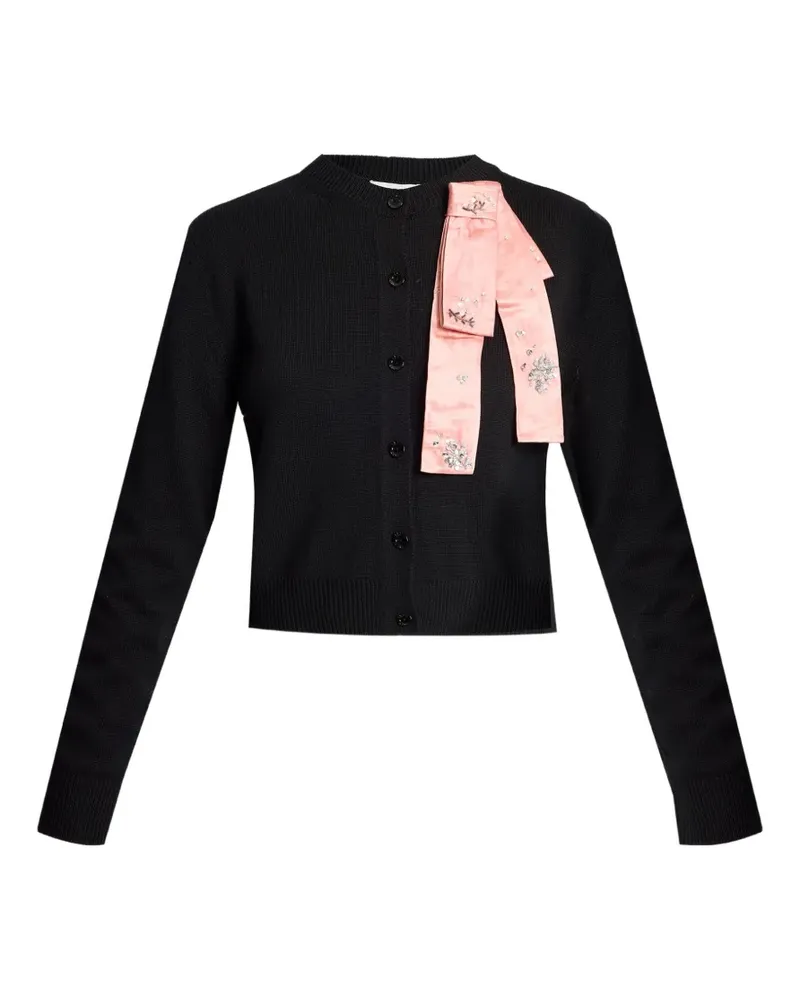 Erdem bow-embellishment cardigan - Schwarz Schwarz