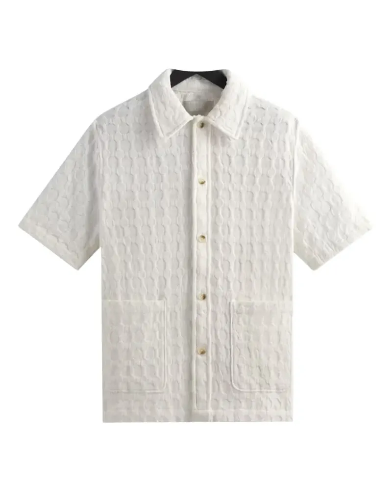 KITH honeycomb dobby collared overshirt - Weiß Weiß