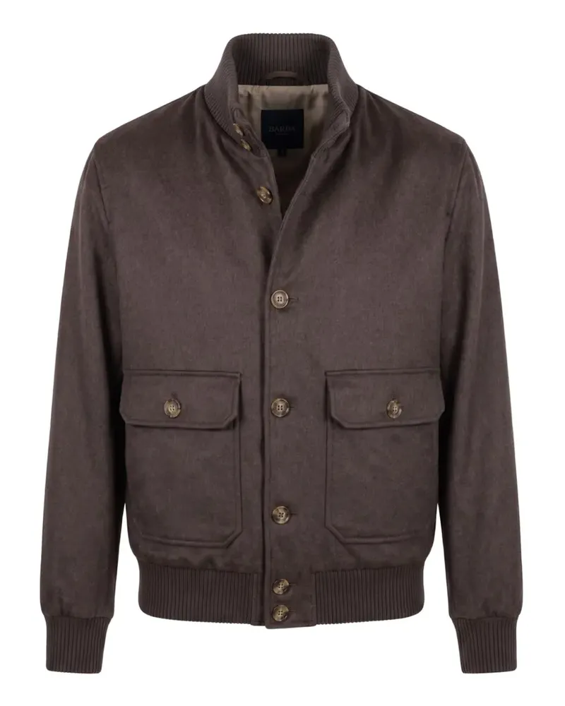 BARBA Kaschmirjacke mit Knopfverschluss - Braun Braun