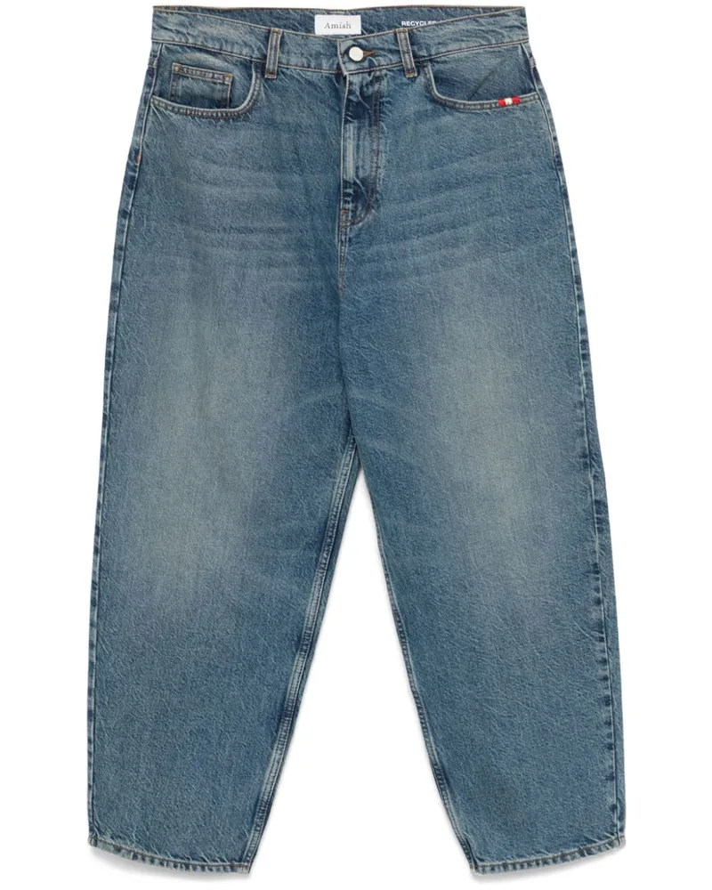 Amish Jeans mit tiefem Schritt - Blau Blau
