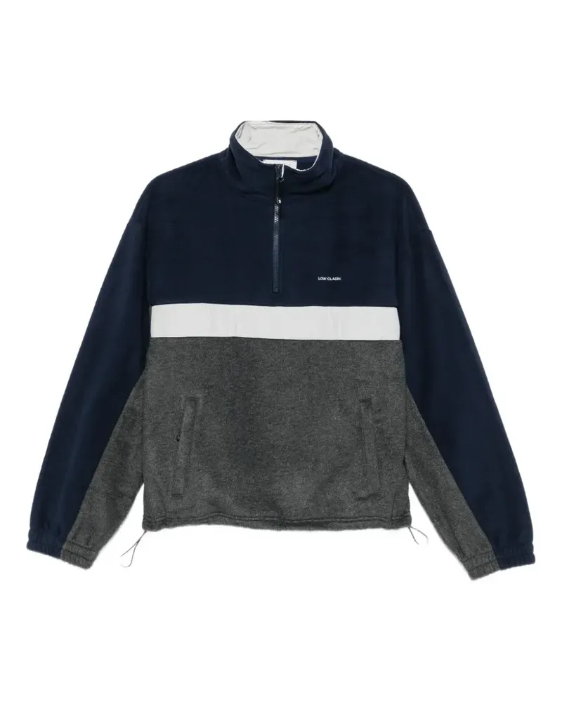LOW CLASSIC colourblock quarter-zip sweater - Blau Blau
