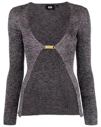 GCDS Cardigan im Glitter-Look Grau