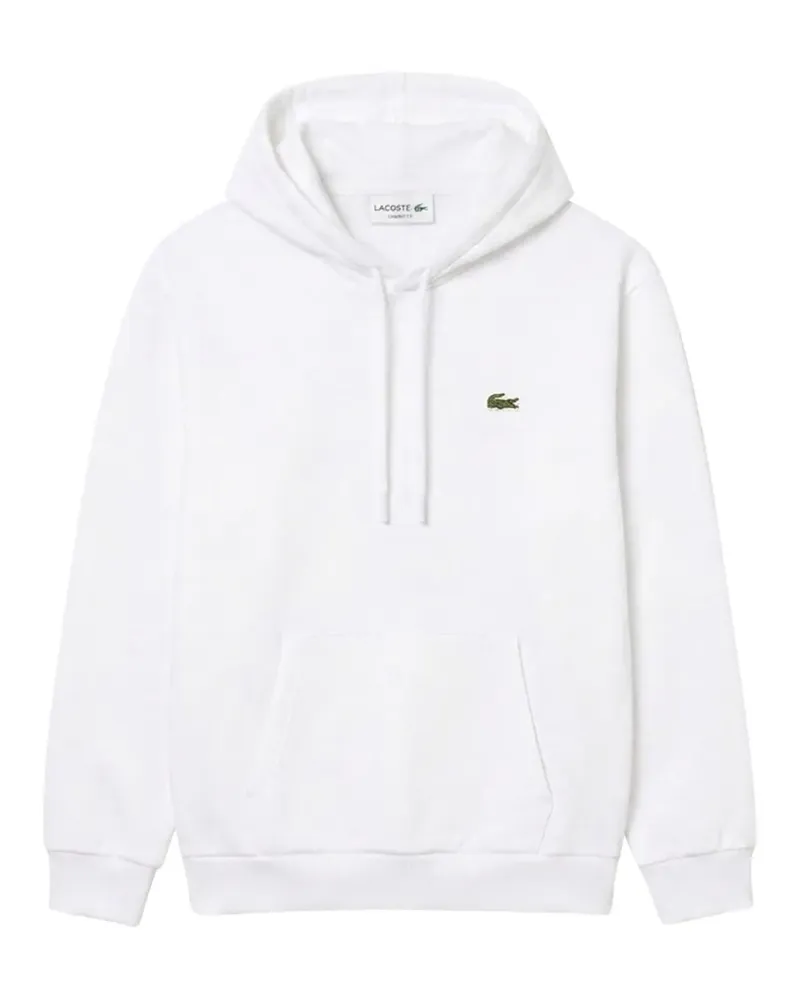 Lacoste logo-patch drawstring hoodie - Weiß Weiß
