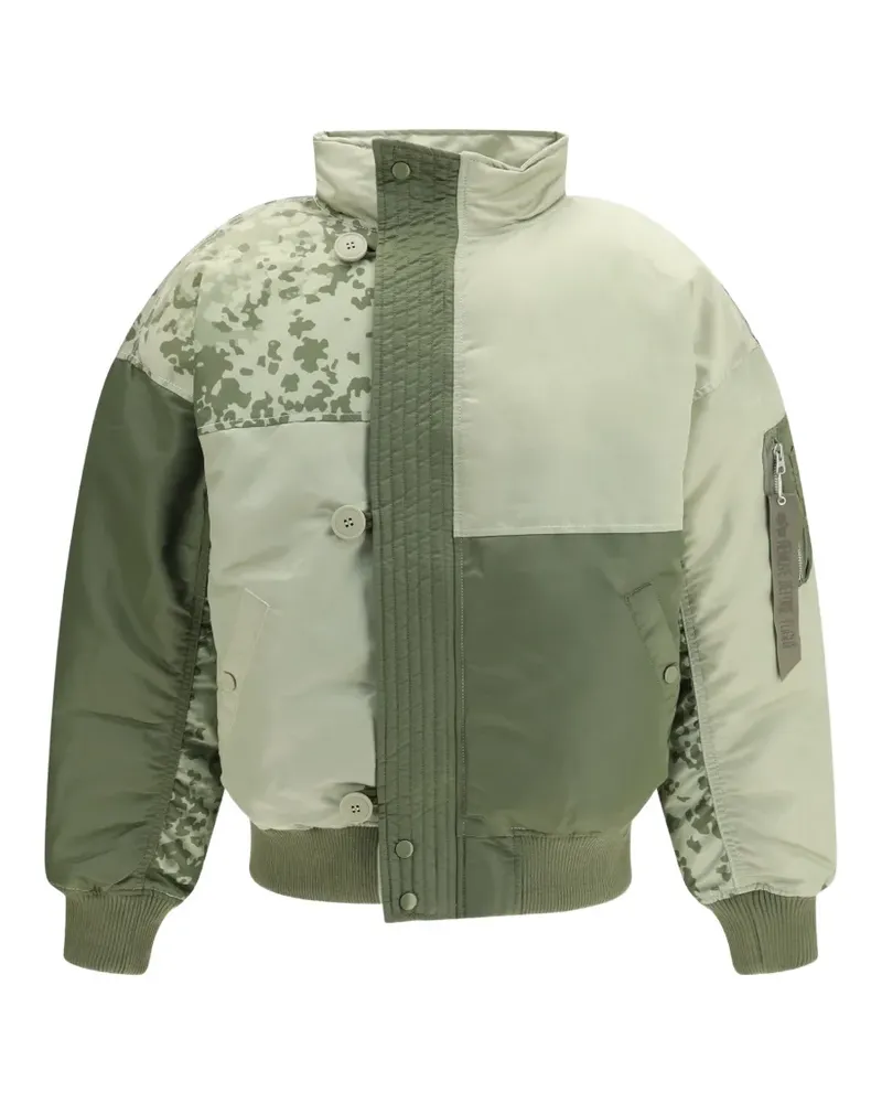 Alpha Industries Bomberjacke in Colour-Block-Optik - Grün Grün
